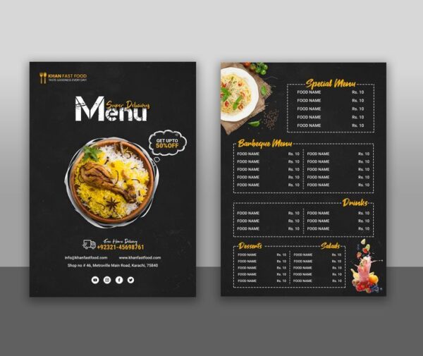 Menu Cards