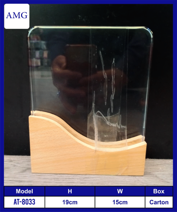 AT-8033 Cystal Shield with Wooden Base