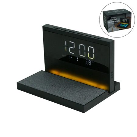 TG-7349 Dorniel Alarm Clock, 15W Wireless Charger & Night Light