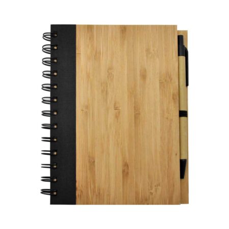 ST-9333 Bamboo Notebook with Pen