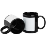 DW-7657 Black Ceramic Mugs with Printable Area