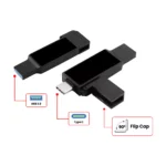 TG-7301 Black OTG USB with LED Logo 32GB V. 3.0 Type C
