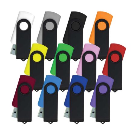 TG-7322 Black Swivel USB Flash Drives