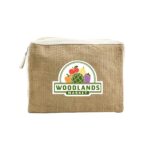 PK-505 Natural Jute with Cotton Zipper Pouches