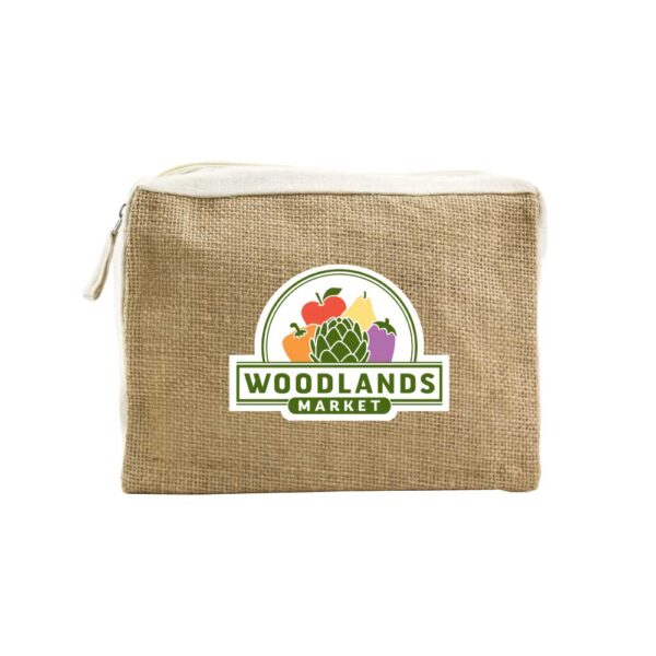 PK-505 Natural Jute with Cotton Zipper Pouches
