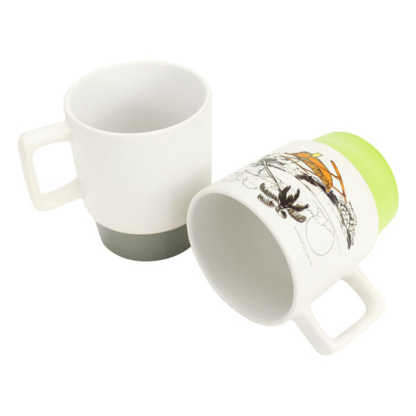 DW-7653 Mugs with Bottom Clay in 12 Oz, Matte Finish