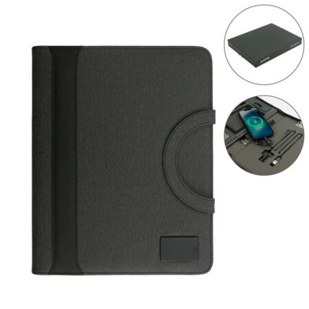 ST-9346 Portfolio A4, Wireless Powerbank 8000mAh & LED Logo