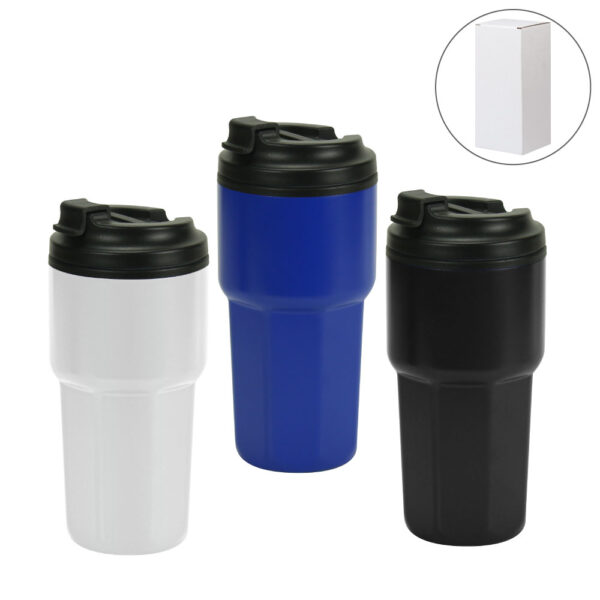 DW-7646 Double Wall Tumblers Flip-top PP Lid in 473ml