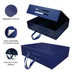 PK-501 Foldable Gift Box with Magnetic Closure & Ribbon Handle