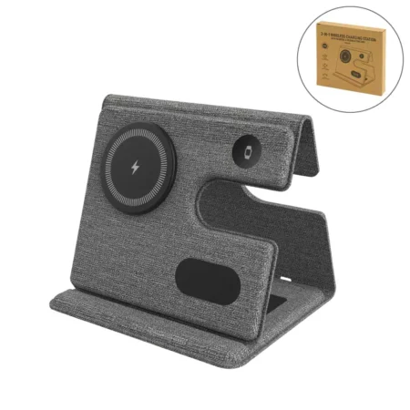 TG-7346 Foldable Wireless Fast Charging Station for Phone Watch Earbuds