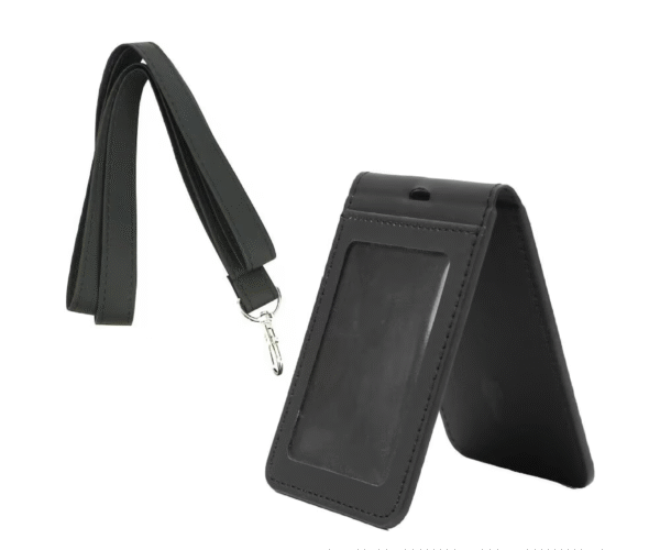 ID-615 PU Leather Foldable ID Card Holder with Lace & Hook