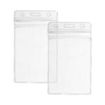 ID-614 Vertical ID Card Holder with Resealable Zip
