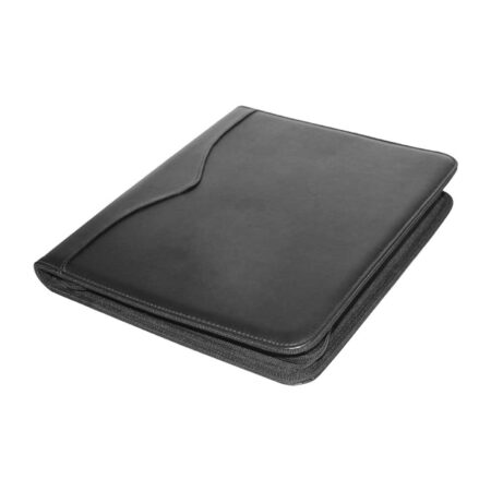 ST-9347 Leather Portfolio with Zipper and Calculator