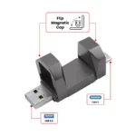 TG-7303 OTG USB Flip in Gun Metal 32GB V. 3.0 Type C Flip Magnetic Cap