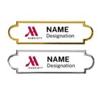 PB-801 Metal Name Badges in Gold and Silver Colors