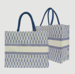 BG-9053 Printed Cotton Bag with inner Lamination and magnetic closure (EB Print)