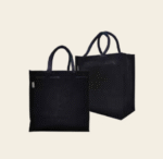 BG-9058 Black Jute Bag Small with Padded Handles