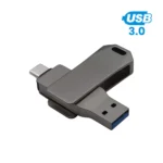 TG-7304 Swivel OTG USB in Gun Metal 64GB V. 3.0 Type C
