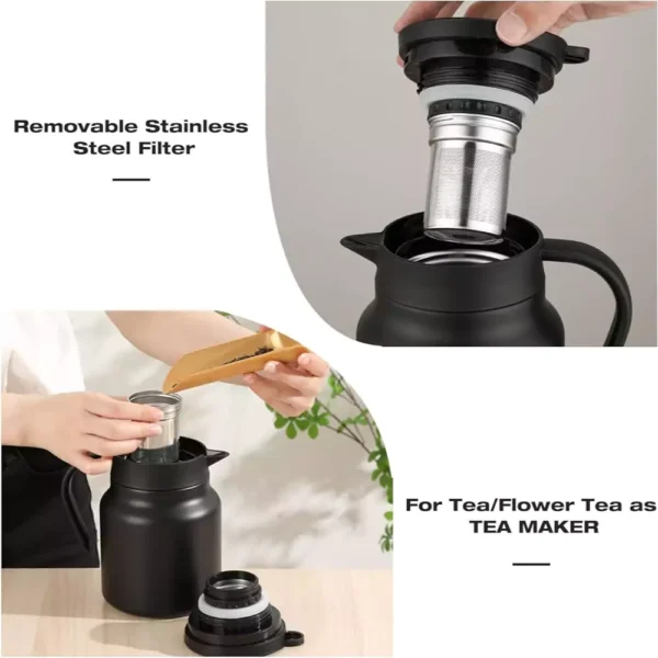 SG-7045 Arabic Tea & Coffee Pot with Cups Set 1000 ml – Ramdan Gifts