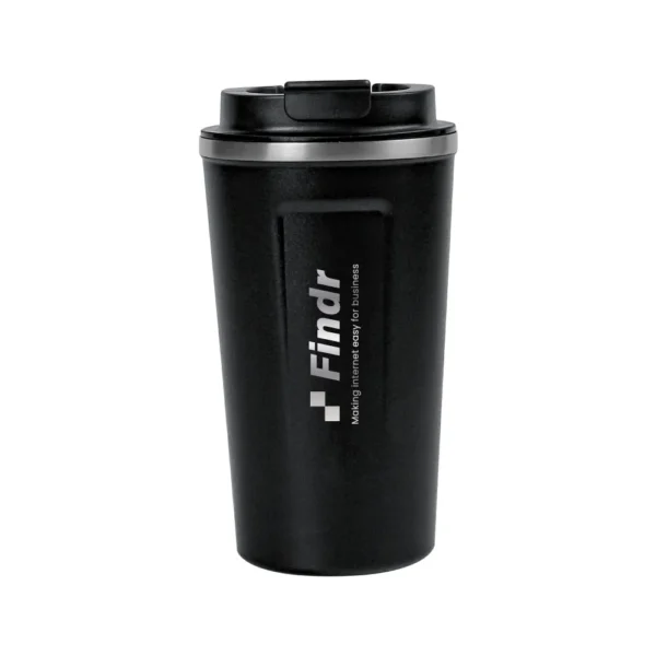 DW-7631 LED Temperature Display Black Tumblers Stainless Steel 510ml