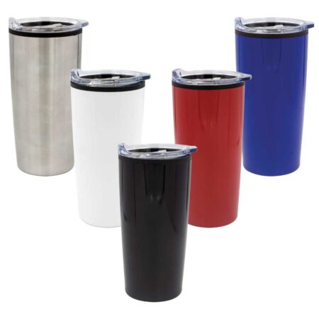 DW-7607 Double-Wall Travel Mugs with Clear Lid