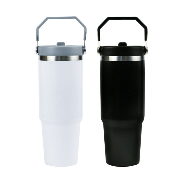 DW-7634 Tumbler with Handle & Straw SS Double Wall 900ml