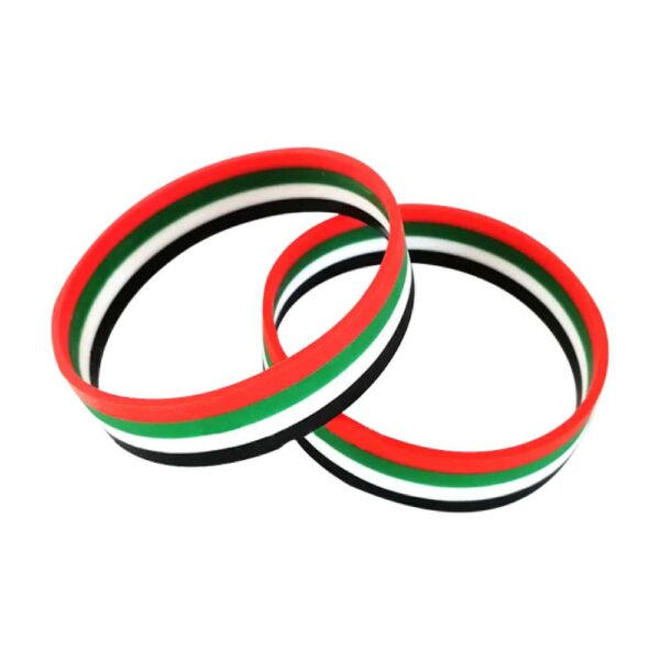 SG-7007 UAE Flag Silicone Wristbands