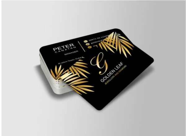 Rounded Corner Gold Foil Matt Lamination 400gsm