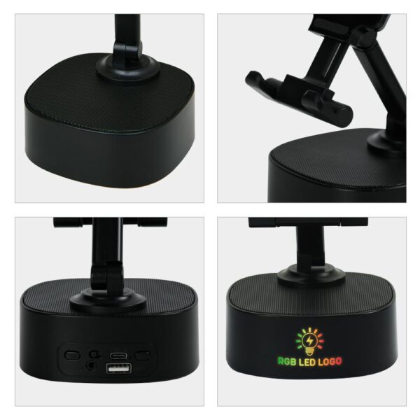 TG-7348 Wireless Fast Charger 15W with BT Speaker and RGB LED Logo