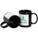 DW-7657 Black Ceramic Mugs with Printable Area