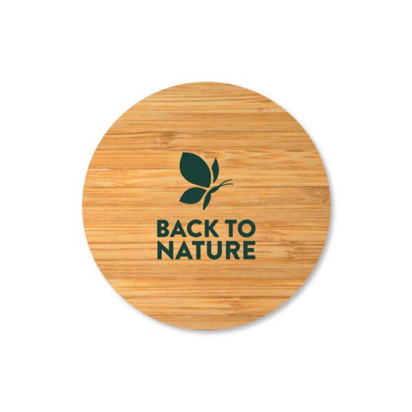 DW-7661 Clear Glass Mug with Bamboo Lid and Spoon