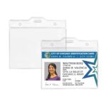 ID-605 Clear Plastic ID Card Holder
