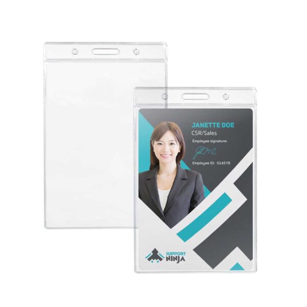 ID-606 Clear Plastic ID Card Holder