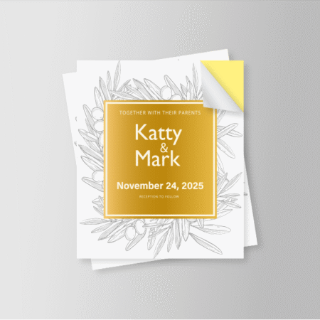 Gold Foil Sticker Glossy Lamination