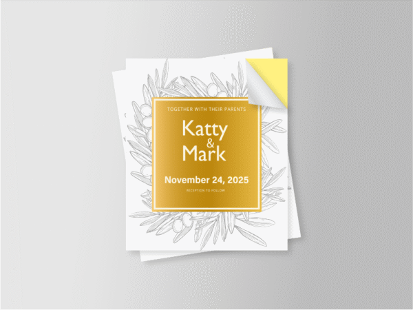 Gold Foil Sticker Glossy Lamination