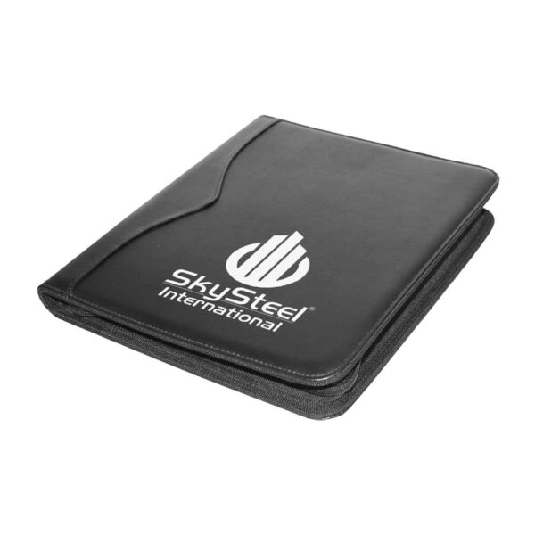 ST-9347 Leather Portfolio with Zipper and Calculator