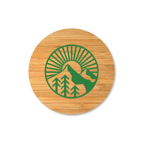 DW-7660 Double Wall Clear Glass Mug with Bamboo Lid