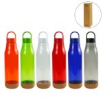 DW-7630 rPET Bottles with Cork Base, Twist-off Lid, Handle, 720ml