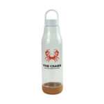 DW-7630 rPET Bottles with Cork Base, Twist-off Lid, Handle, 720ml