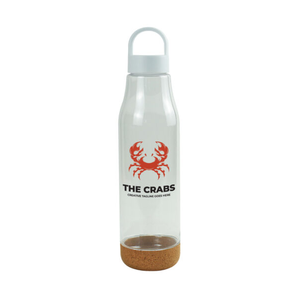 DW-7630 rPET Bottles with Cork Base, Twist-off Lid, Handle, 720ml