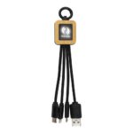 TG-7375 Bamboo Light Up Logo Multi-Charging Cables Type C