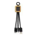 TG-7375 Bamboo Light Up Logo Multi-Charging Cables Type C