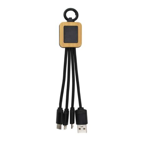 TG-7375 Bamboo Light Up Logo Multi-Charging Cables Type C
