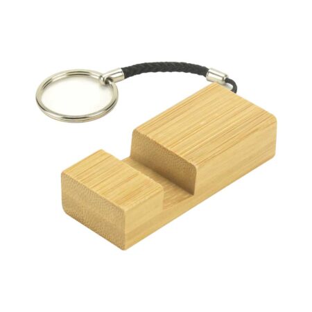 GN-1032 Bamboo Phone Stand with Round Key Holder