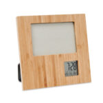 ST-9350 Bamboo Photo Frame with Digital Clock & Weather Station