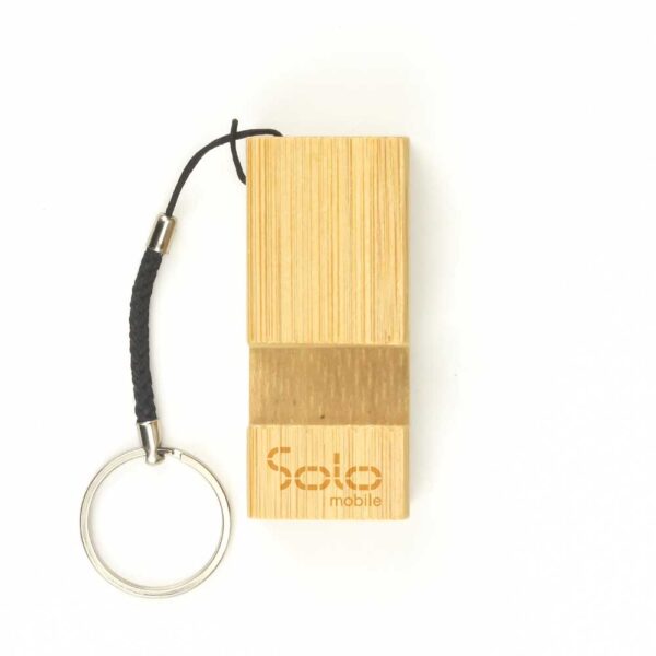 GN-1032 Bamboo Phone Stand with Round Key Holder