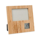 ST-9350 Bamboo Photo Frame with Digital Clock & Weather Station