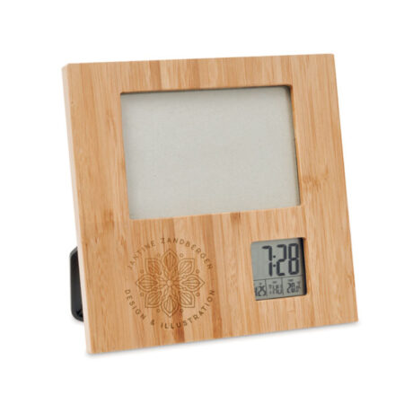 Branding-Bamboo-Photo-Frame-with-Digital-Clock-CLK-14-BM