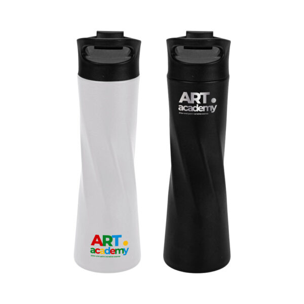 DW-7639 Double Wall SS Bottles Slim Waist Design Flip top Lid 500ml