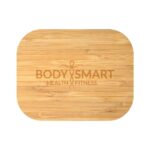 GN-1012 Stainless Steel Lunch Box with Bamboo Lid & Strap